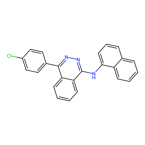 4-(4-chlorophenyl)-N-(naphthalen-1-yl)phthalazin-1-amine structure