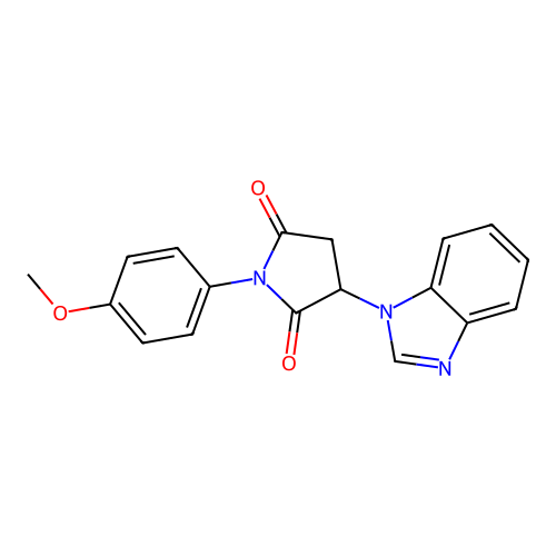 3-(1H-benzimidazol-1-yl)-1-(4-methoxyphenyl)pyrrolidine-2,5-dione structure