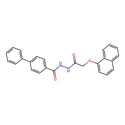 N'-(2-naphthalen-1-yloxyacetyl)-4-phenylbenzohydrazide structure