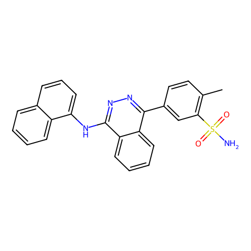 2-Methyl-5-[4-(naphthalen-1-ylamino)phthalazin-1-yl]benzenesulfonamide structure