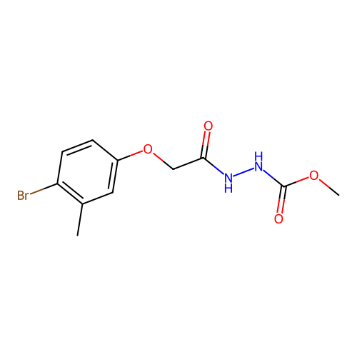 Methyl 2-[(4-bromo-3-methylphenoxy)acetyl]hydrazinecarboxylate structure