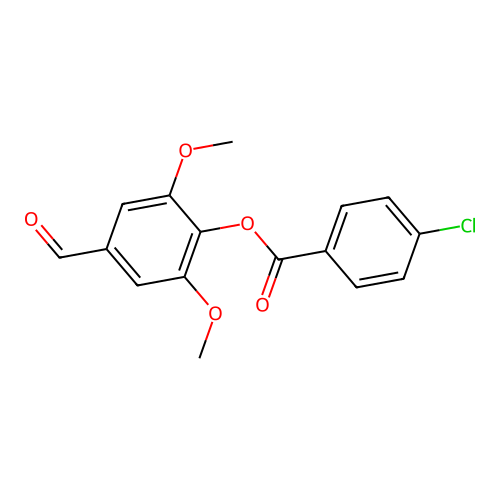 4-Formyl-2,6-dimethoxyphenyl 4-chlorobenzoate structure