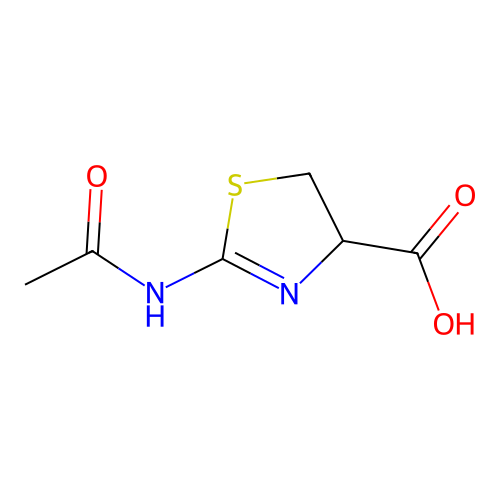 2-Acetylamino-4,5-dihydro-thiazole-4-carboxylic acid structure