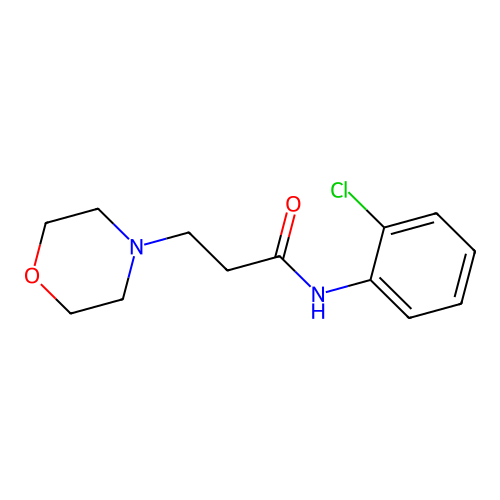 N-(2-chlorophenyl)-3-morpholin-4-ylpropanamide structure