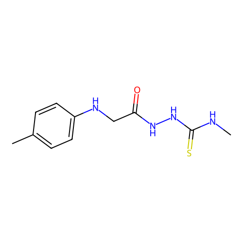 N-methyl-2-(4-toluidinoacetyl)hydrazinecarbothioamide structure