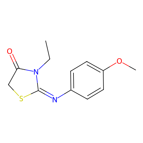 3-Ethyl-2-[(4-methoxyphenyl)imino]-1,3-thiazolidin-4-one structure