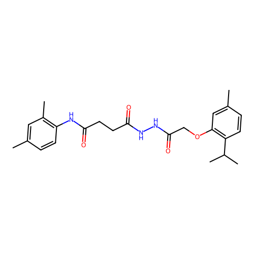 N-(2,4-dimethylphenyl)-4-{2-[(2-isopropyl-5-methylphenoxy)acetyl]hydrazino}-4-oxobutanamide structure