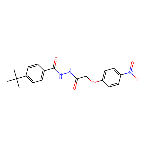 4-tert-butyl-N'-[(4-nitrophenoxy)acetyl]benzohydrazide structure