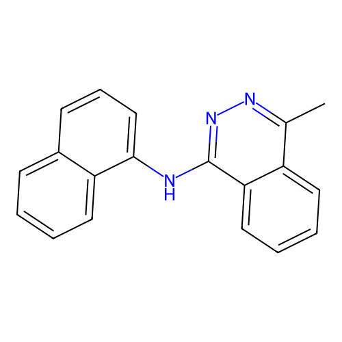 4-methyl-N-(naphthalen-1-yl)phthalazin-1-amine structure