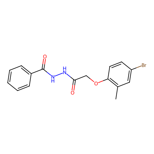 N'-[2-(4-bromo-2-methylphenoxy)acetyl]benzohydrazide structure