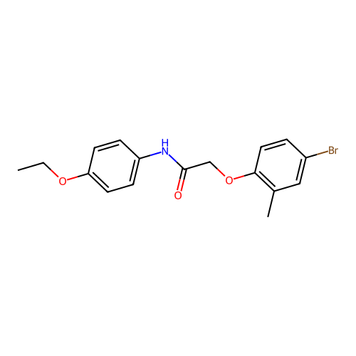 2-(4-bromo-2-methylphenoxy)-N-(4-ethoxyphenyl)acetamide structure