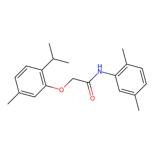 N-(2,5-dimethylphenyl)-2-[5-methyl-2-(methylethyl)phenoxy]acetamide structure