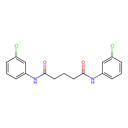 N,N'-bis(3-chlorophenyl)pentanediamide structure