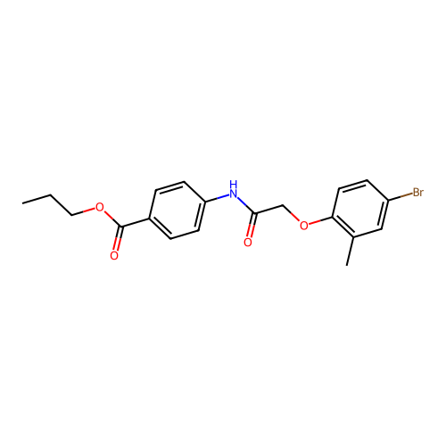 Propyl 4-{[(4-bromo-2-methylphenoxy)acetyl]amino}benzoate structure