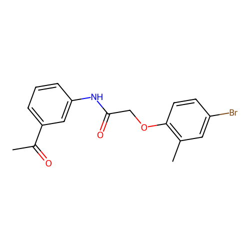 N-(3-acetylphenyl)-2-(4-bromo-2-methylphenoxy)acetamide structure