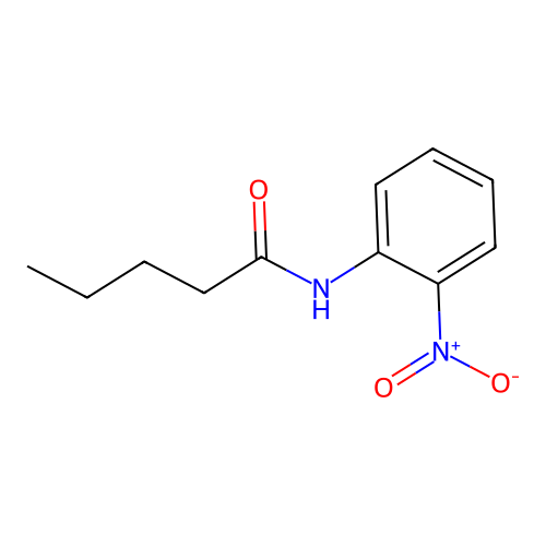 N-{2-nitrophenyl}pentanamide structure