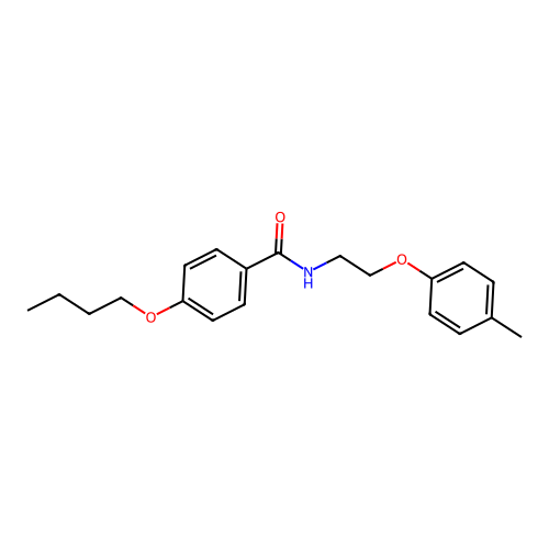 4-butoxy-N-[2-(4-methylphenoxy)ethyl]benzamide structure