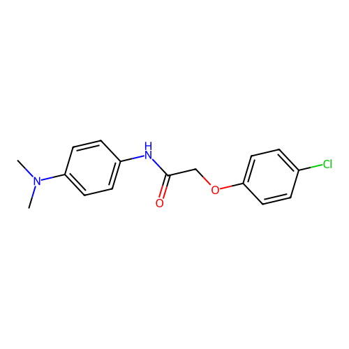 2-(4-chlorophenoxy)-N-[4-(dimethylamino)phenyl]acetamide structure