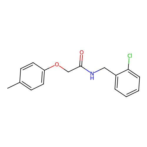 N-(2-chlorobenzyl)-2-(4-methylphenoxy)acetamide structure