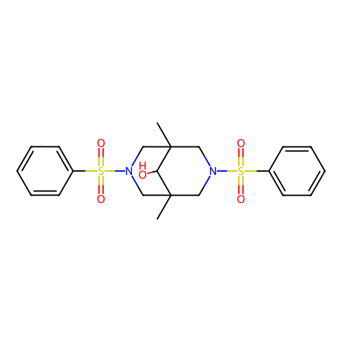 1,5-Dimethyl-3,7-bis(phenylsulfonyl)-3,7-diazabicyclo[3.3.1]nonan-9-ol structure