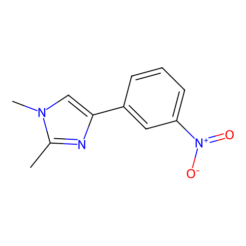 1,2-dimethyl-4-(3-nitrophenyl)-1H-imidazole structure