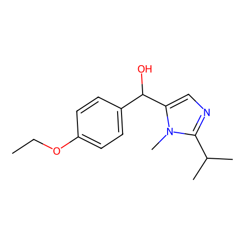 (4-ethoxyphenyl)[1-methyl-2-(propan-2-yl)-1H-imidazol-5-yl]methanol structure