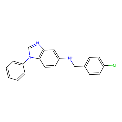N-(4-chlorobenzyl)-1-phenyl-1H-benzimidazol-5-amine structure
