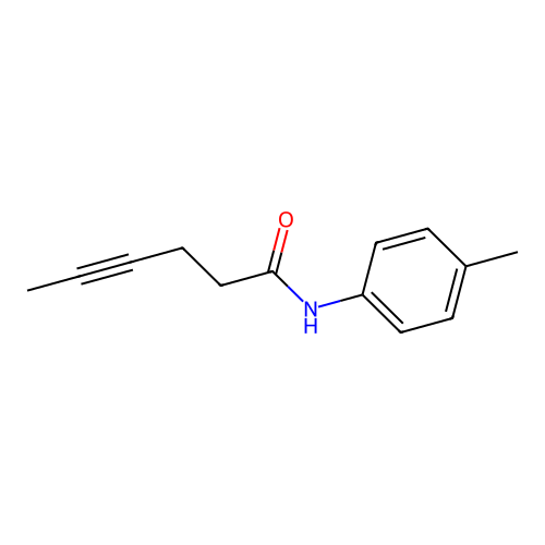 N-(4-methylphenyl)hex-4-ynamide structure
