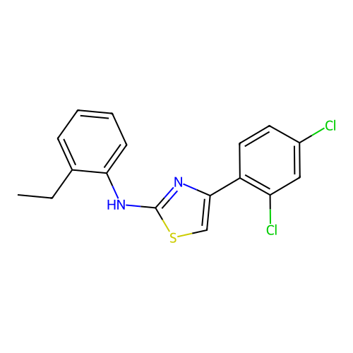 4-(2,4-dichlorophenyl)-N-(2-ethylphenyl)-1,3-thiazol-2-amine structure