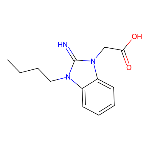 (3-butyl-2-imino-2,3-dihydro-1H-benzimidazol-1-yl)acetic acid structure
