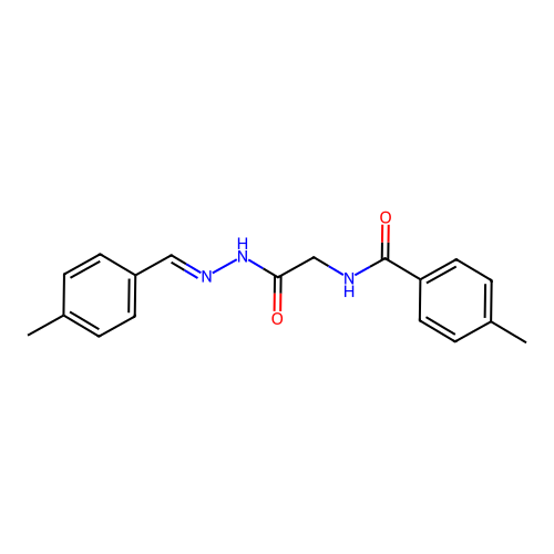 4-Methyl-N-(2-(2-(4-methylbenzylidene)hydrazino)-2-oxoethyl)benzamide structure