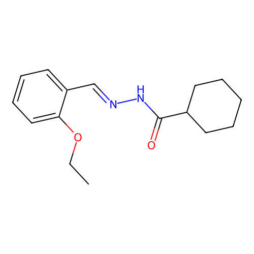 N-[(2-ethoxyphenyl)methylideneamino]cyclohexanecarboxamide structure