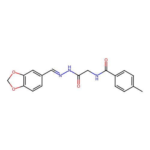 N-(2-(2-(1,3-Benzodioxol-5-ylmethylene)hydrazino)-2-oxoethyl)-4-methylbenzamide structure