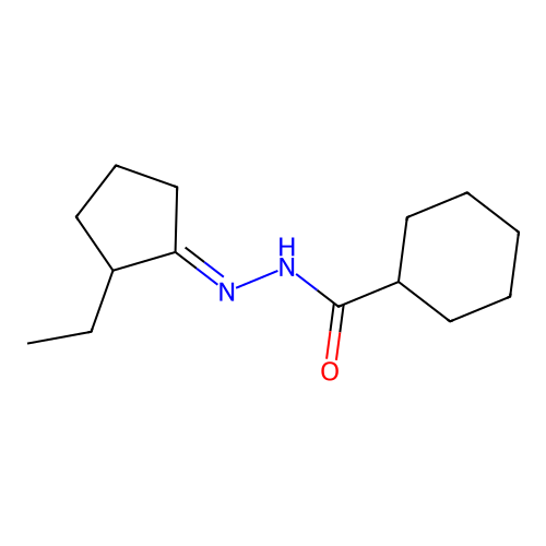 N'-(2-ethylcyclopentylidene)cyclohexanecarbohydrazide structure