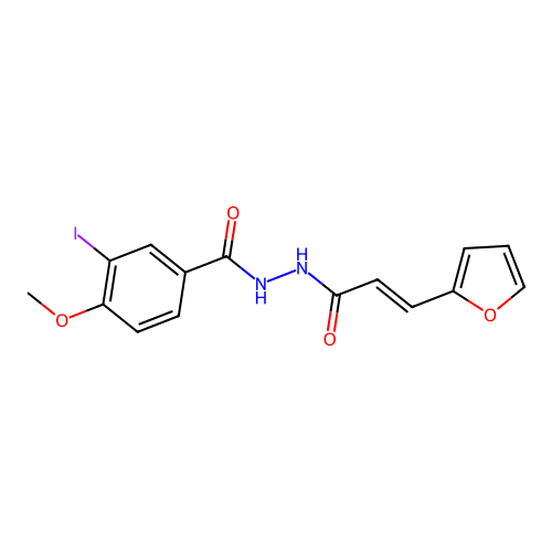 (E)-N'-(3-(furan-2-yl)acryloyl)-3-iodo-4-methoxybenzohydrazide structure