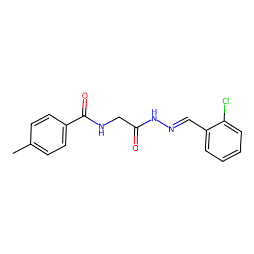 N-(2-(2-(2-Chlorobenzylidene)hydrazino)-2-oxoethyl)-4-methylbenzamide structure