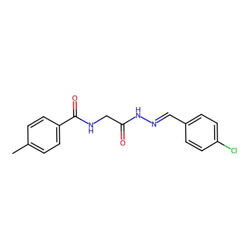 N-(2-(2-(4-Chlorobenzylidene)hydrazino)-2-oxoethyl)-4-methylbenzamide structure