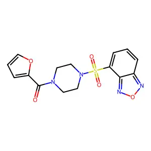 [4-(2,1,3-Benzoxadiazol-4-ylsulfonyl)piperazin-1-yl](furan-2-yl)methanone structure
