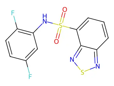 N-(2,5-difluorophenyl)-2,1,3-benzothiadiazole-4-sulfonamide structure