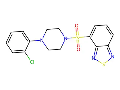 4-[4-(2-Chlorophenyl)piperazin-1-yl]sulfonyl-2,1,3-benzothiadiazole structure
