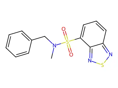 N-benzyl-N-methyl-2,1,3-benzothiadiazole-4-sulfonamide structure