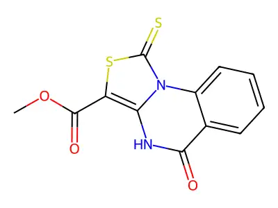 Methyl 5-oxo-1-thioxo-4,5-dihydro[1,3]thiazolo[3,4-a]quinazoline-3-carboxylate structure