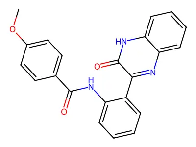 4-methoxy-N-[2-(3-oxo-3,4-dihydroquinoxalin-2-yl)phenyl]benzamide structure