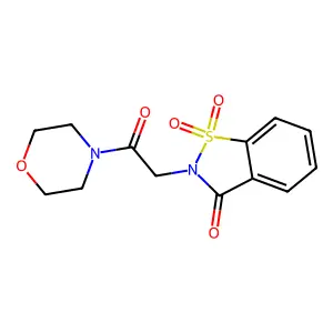 2-(2-morpholino-2-oxoethyl)benzo[d]isothiazol-3(2H)-one 1,1-dioxide structure