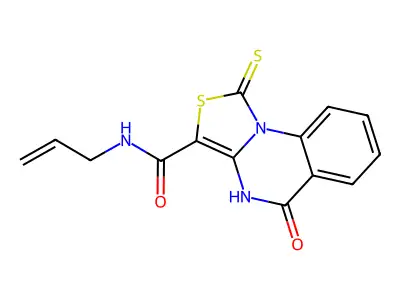 N-allyl-5-oxo-1-thioxo-4,5-dihydro-1H-thiazolo[3,4-a]quinazoline-3-carboxamide structure