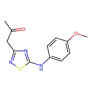 1-{5-[(4-Methoxyphenyl)amino]-1,2,4-thiadiazol-3-yl}propan-2-one structure