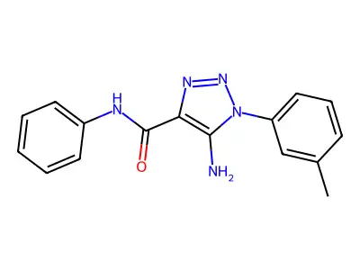 5-amino-N-phenyl-1-(m-tolyl)-1H-1,2,3-triazole-4-carboxamide structure