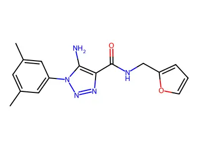 5-amino-1-(3,5-dimethylphenyl)-N-(furan-2-ylmethyl)-1H-1,2,3-triazole-4-carboxamide structure