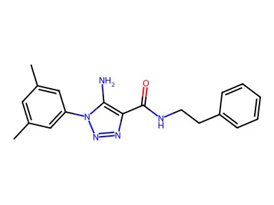 5-amino-1-(3,5-dimethylphenyl)-N-(2-phenylethyl)-1H-1,2,3-triazole-4-carboxamide structure