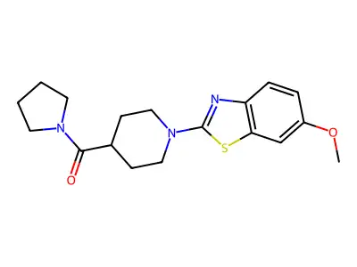 (1-(6-Methoxybenzo[d]thiazol-2-yl)piperidin-4-yl)(pyrrolidin-1-yl)methanone structure